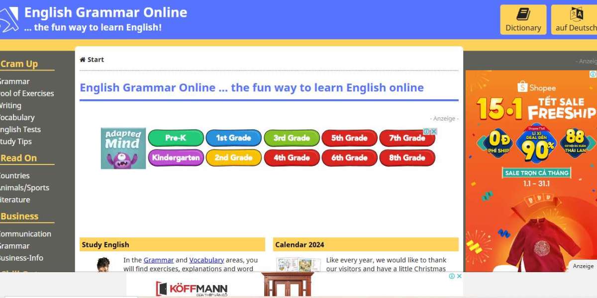 English Grammar Online – Nền Tảng Học Tiếng Anh Toàn Diện