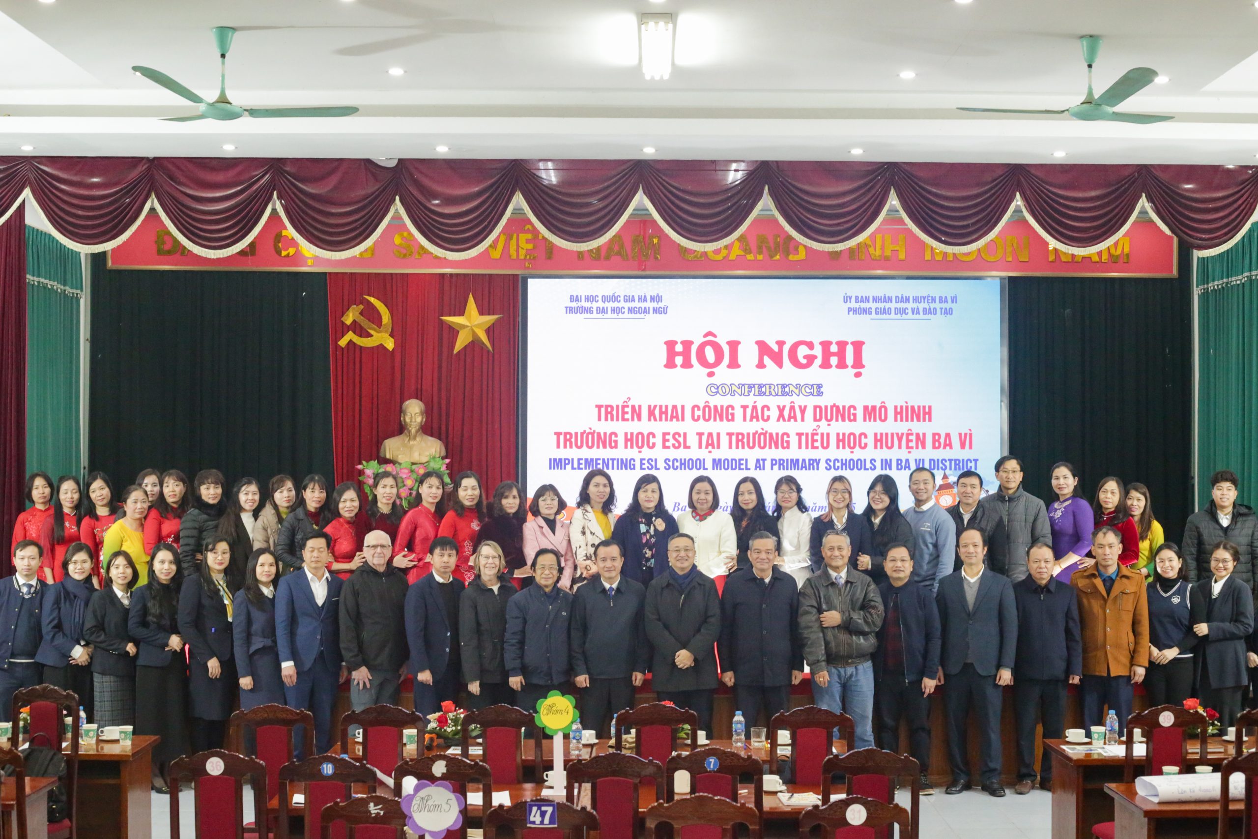 Hội nghị triển khai công tác xây dựng mô hình trường học ESL tại 03 trường tiểu học thí điểm tại Huyện Ba Vì năm học 2024-2025 – Trường Đại học Ngoại ngữ – Đại học Quốc gia Hà Nội